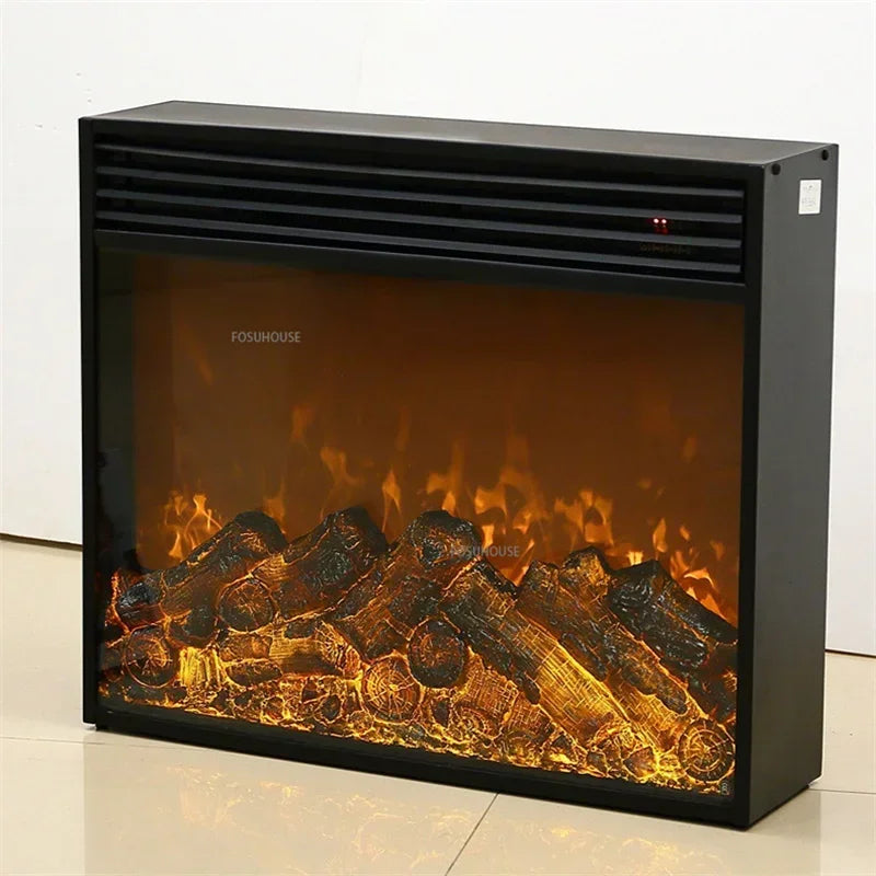 Chimenea eléctrica integrada, llama de simulación, decoración del hogar, sala de estar, soporte de TV europeo, calentador de chimenea de fuego falso Z