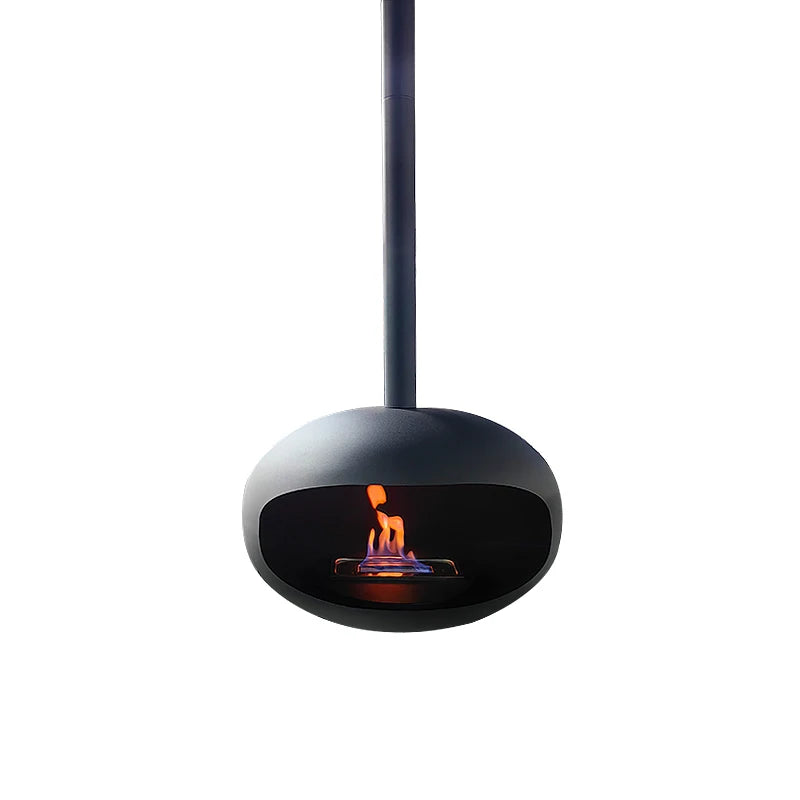 Chimenea suspendida de bioetanol montada en el techo, chimenea flotante colgante con capullo