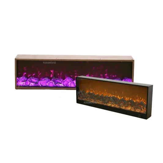 Chimenea eléctrica integrada, llama de simulación, decoración del hogar, sala de estar, soporte de TV europeo, calentador de chimenea de fuego falso Z