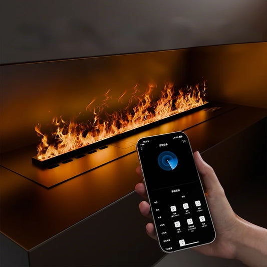 Smart Home 3D Atomized fireplace Decoration With Colorful Flame Decorative fire Mist Intelligent Electric Water Vapor fireplace