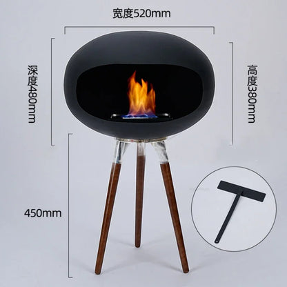 Creative Wrought Iron Fireplaces Nordic Villa Home Decor Living Room Art Heating Heater Modern Designer Floor-standing Ornaments