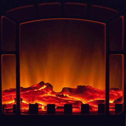 Deuba Chimenea Eléctrica de Pie Estufa Calefactor Efecto Llama LED Calefacción 2000W Decorativo Negro
