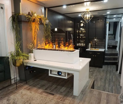 Chimeneas de llama simulada integradas, soporte ultrafino para TV en casa, humidificador, chimenea eléctrica de fuego falso, decoración para sala de estar
