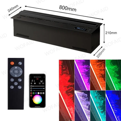 Chimeneas de llama simulada integradas, soporte ultrafino para TV en casa, humidificador, chimenea eléctrica de fuego falso, decoración para sala de estar