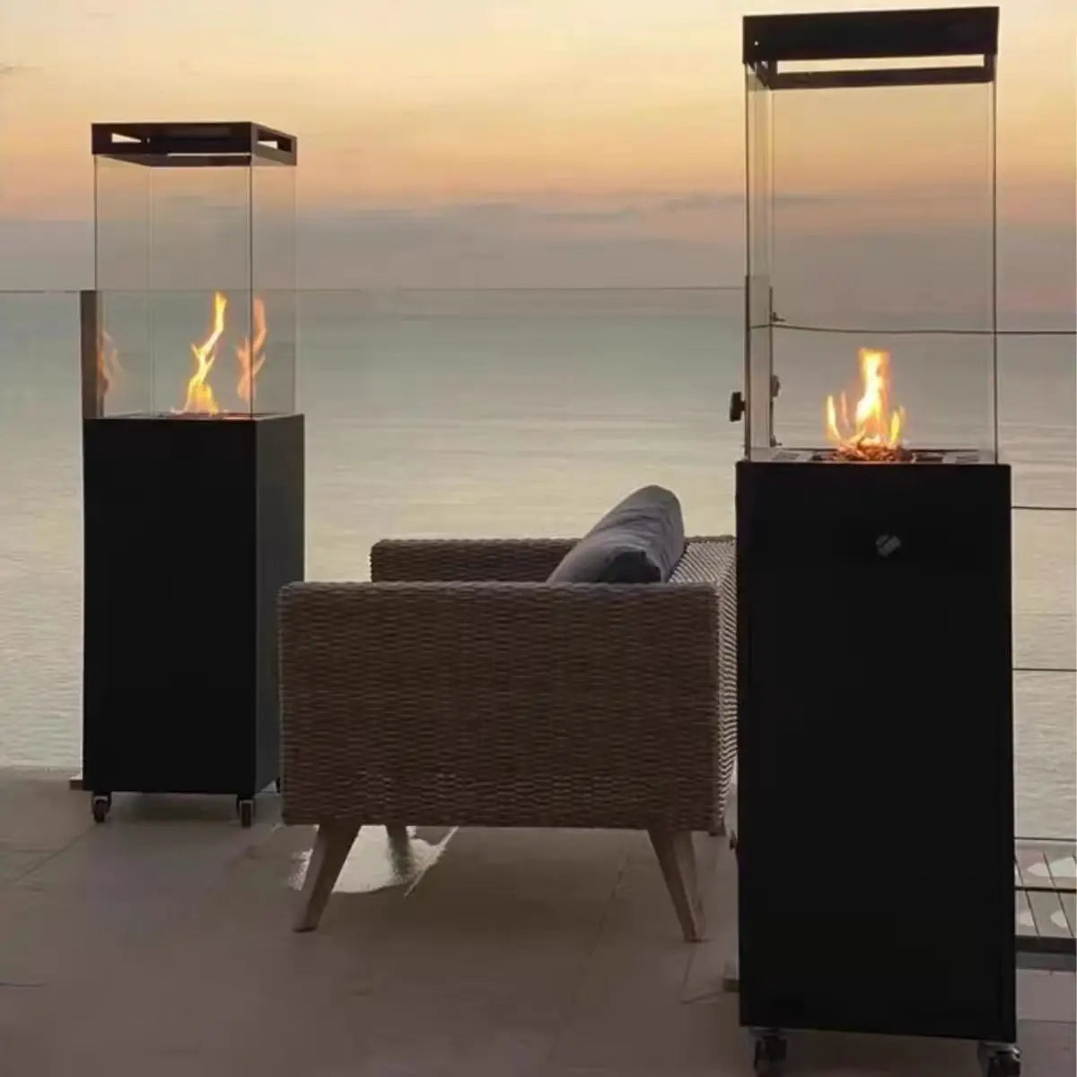 Calefactor de gas propano o butano para chimenea de gas para patio exterior