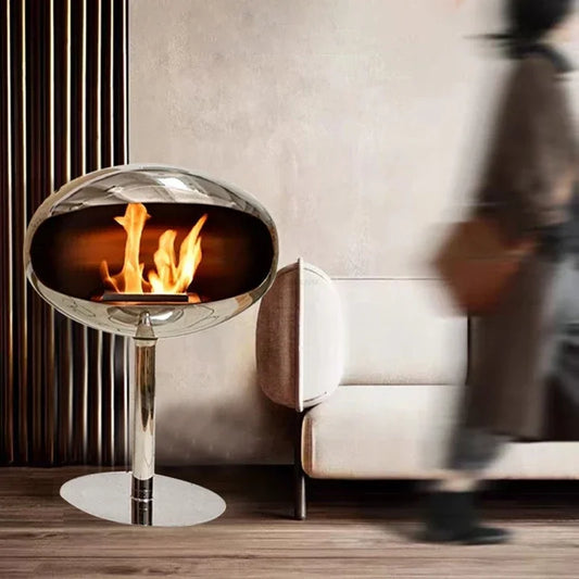 Creative Wrought Iron Fireplaces Nordic Villa Home Decor Living Room Art Heating Heater Modern Designer Floor-standing Ornaments