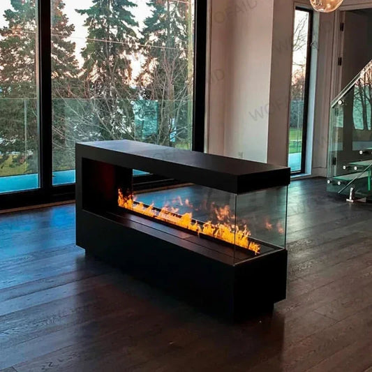 Chimeneas de llama simulada integradas, soporte ultrafino para TV en casa, humidificador, chimenea eléctrica de fuego falso, decoración para sala de estar