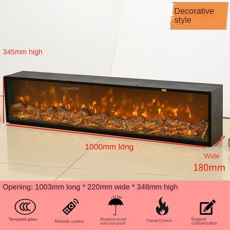 Chimenea eléctrica integrada, llama de simulación, decoración del hogar, sala de estar, soporte de TV europeo, calentador de chimenea de fuego falso Z