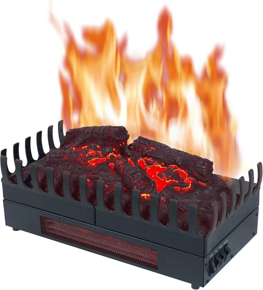 CHEMIN'ARTE Chimenea eléctrica con Efecto Llama Leds, Chimenea Decorativa, con calefacción, bajo Consumo, Inserto de Chimenea, 4