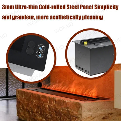 Chimeneas de llama simulada integradas, soporte ultrafino para TV en casa, humidificador, chimenea eléctrica de fuego falso, decoración para sala de estar