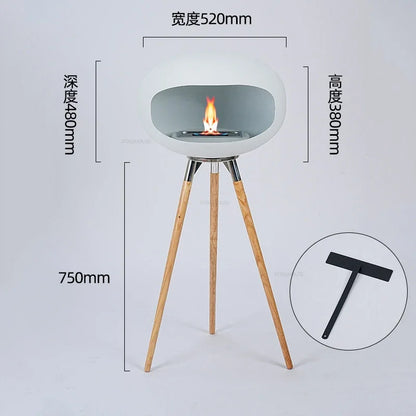 Creative Wrought Iron Fireplaces Nordic Villa Home Decor Living Room Art Heating Heater Modern Designer Floor-standing Ornaments